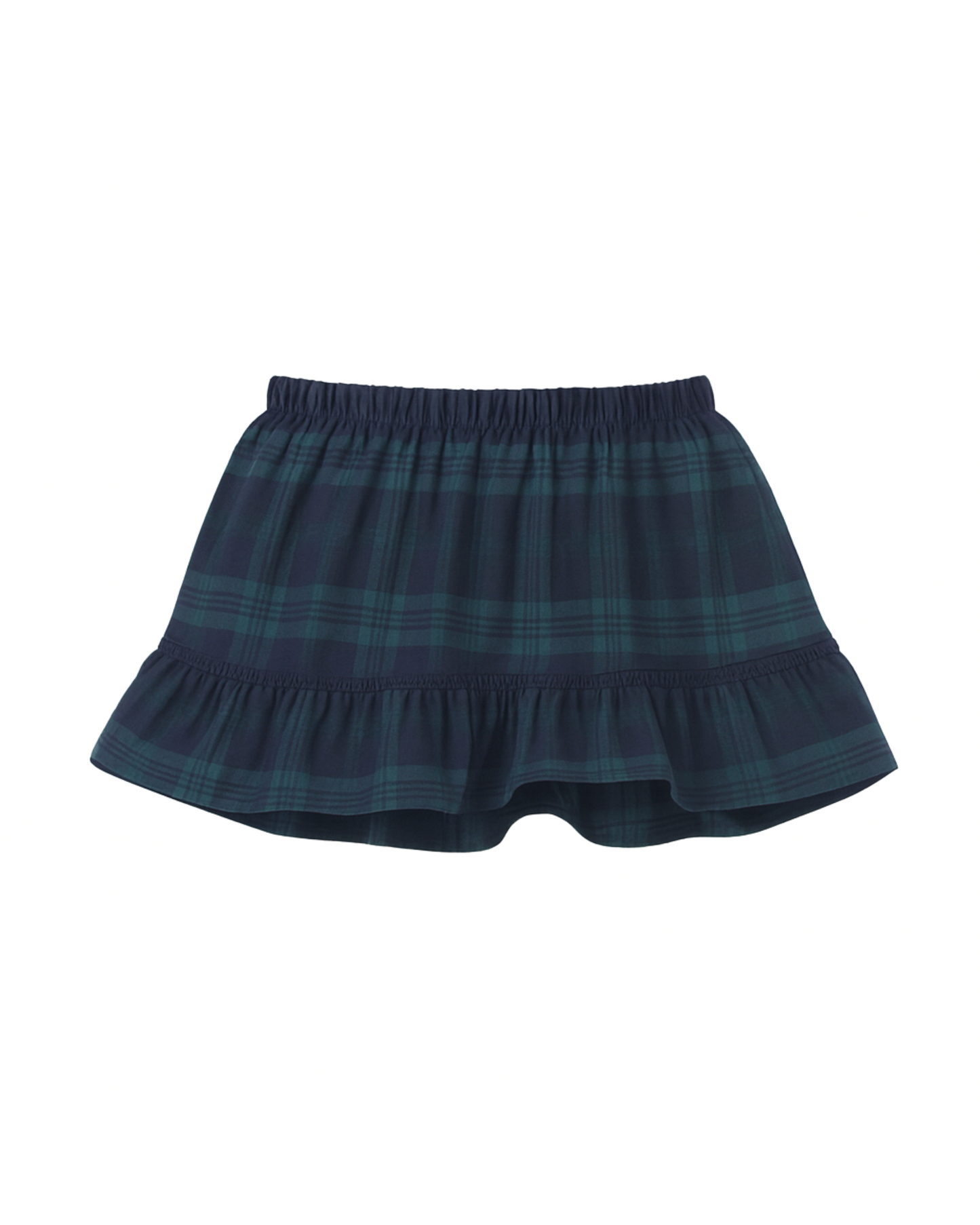 gonnellina volant tartan blu verde