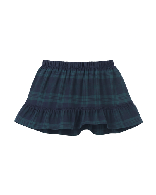 gonnellina volant tartan blu verde