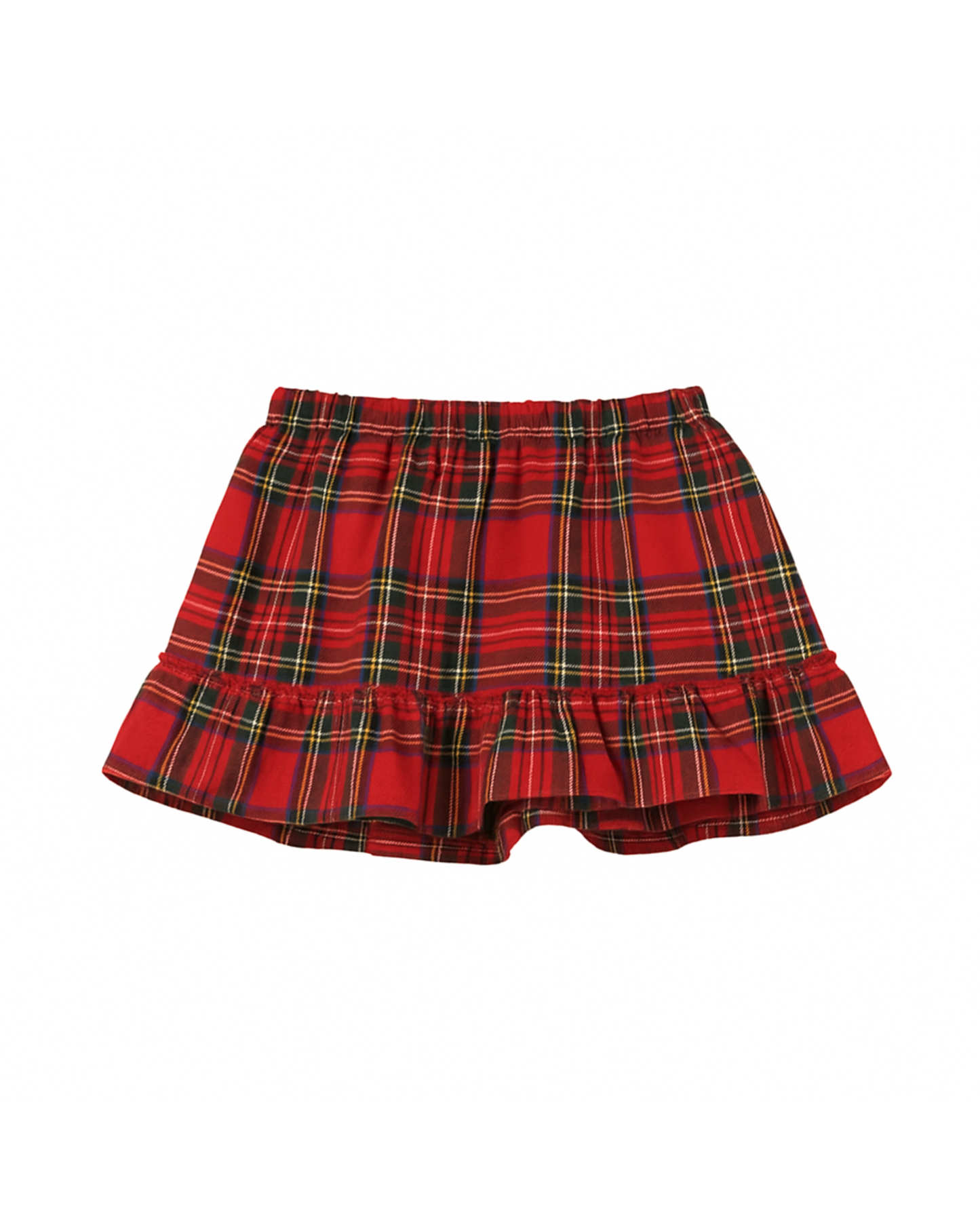gonnellina volant tartan rosso