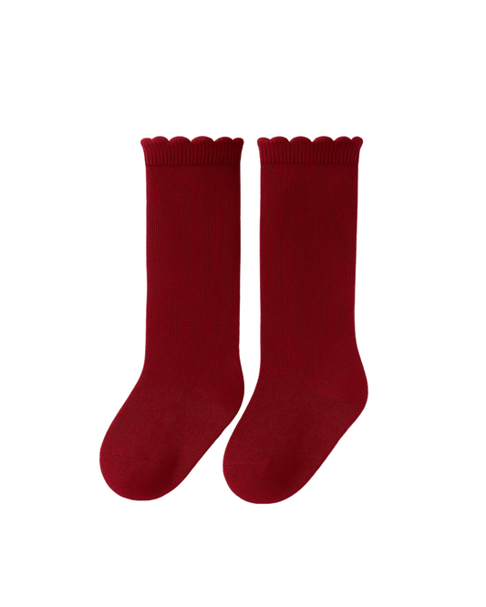 Calzettoni caldo cotone bordeaux