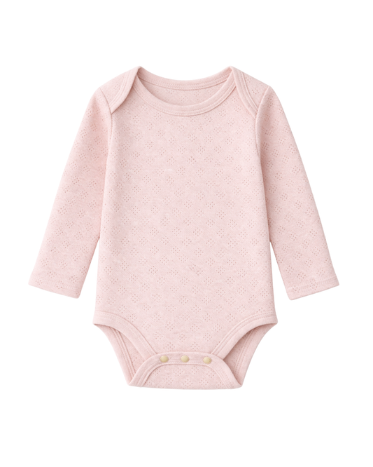 Body jersey pointoille rosa 100% cotone