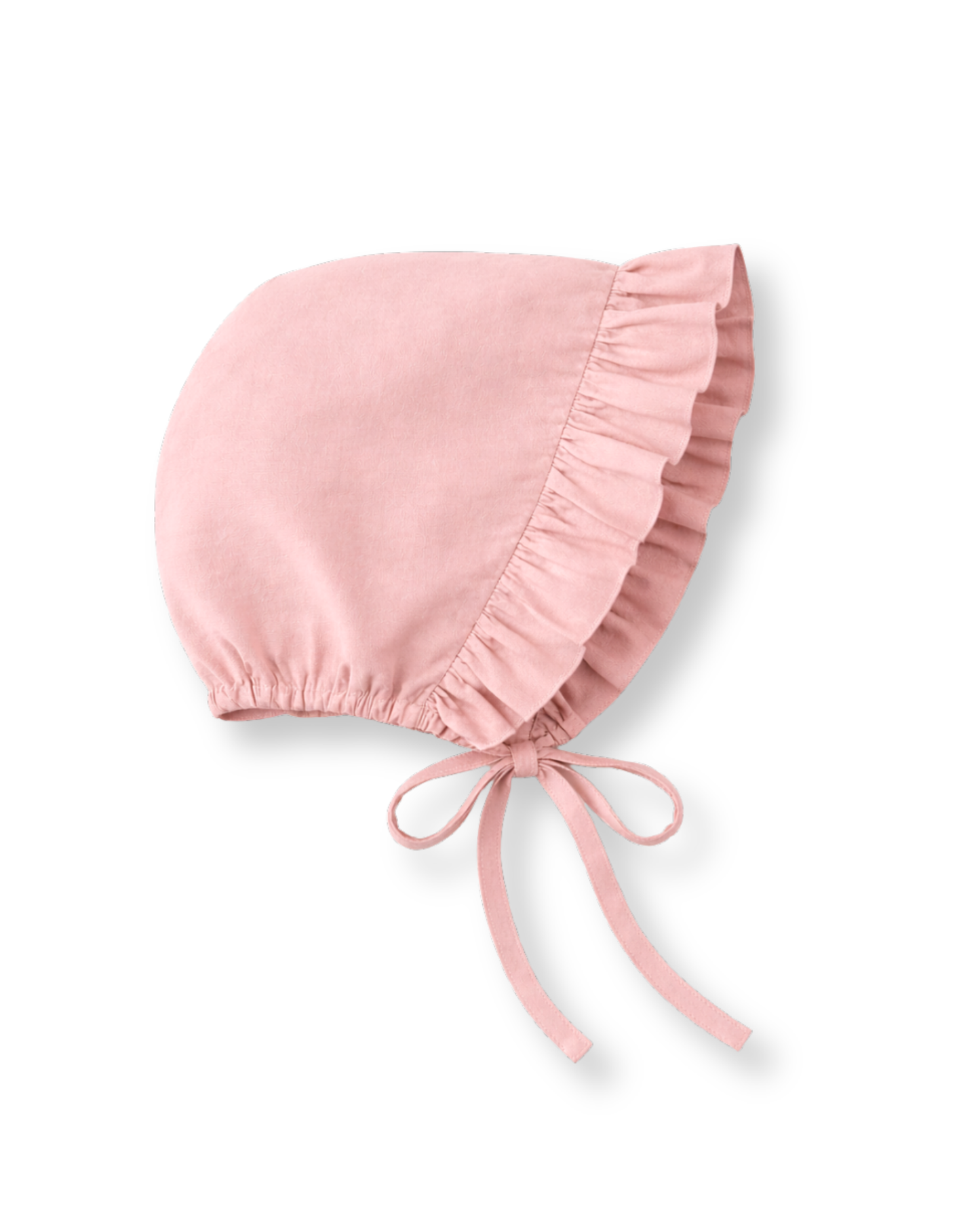 Cappellino neonata modello cuffietta con volant in cotone