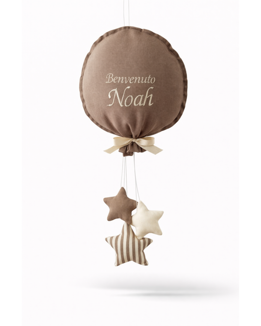 Fiocco palloncino con stelle pendenti