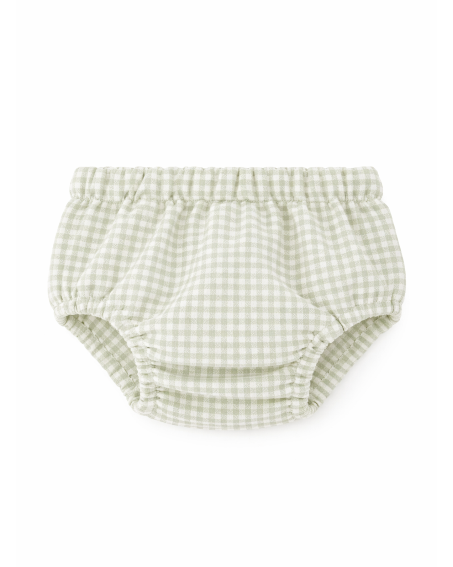 Culotte vichy puro cotone verde salvia