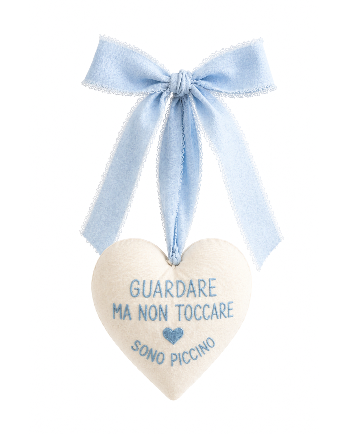 Cuore per culla “Guardare ma non toccare” per lui
