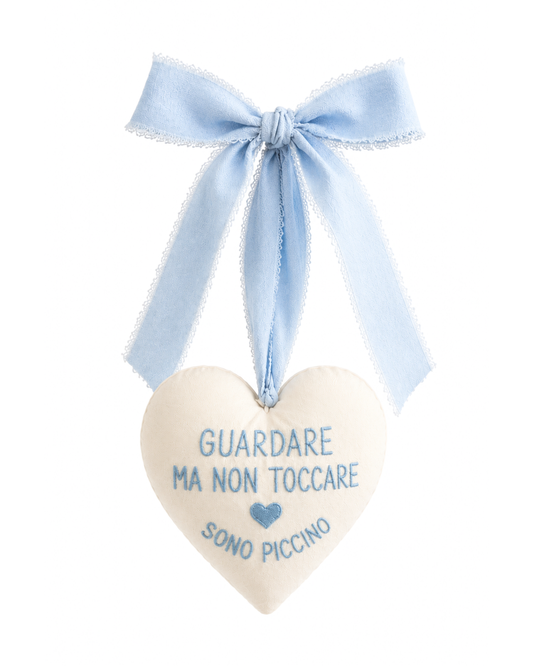 Cuore per culla “Guardare ma non toccare” per lui
