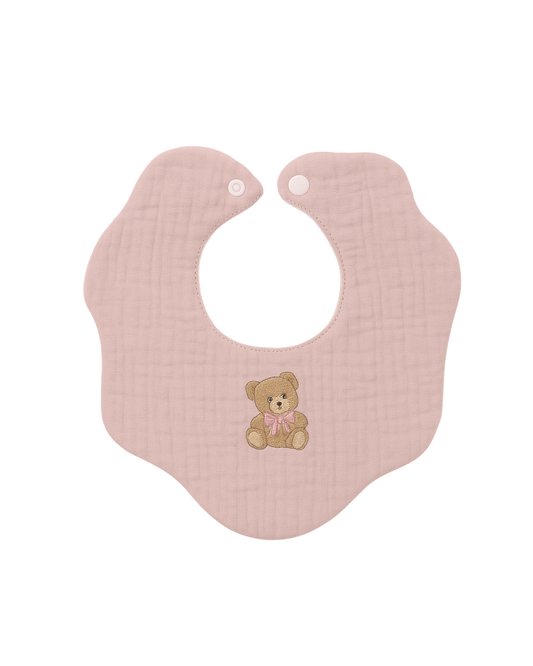 bavaglino mussola teddy rosa
