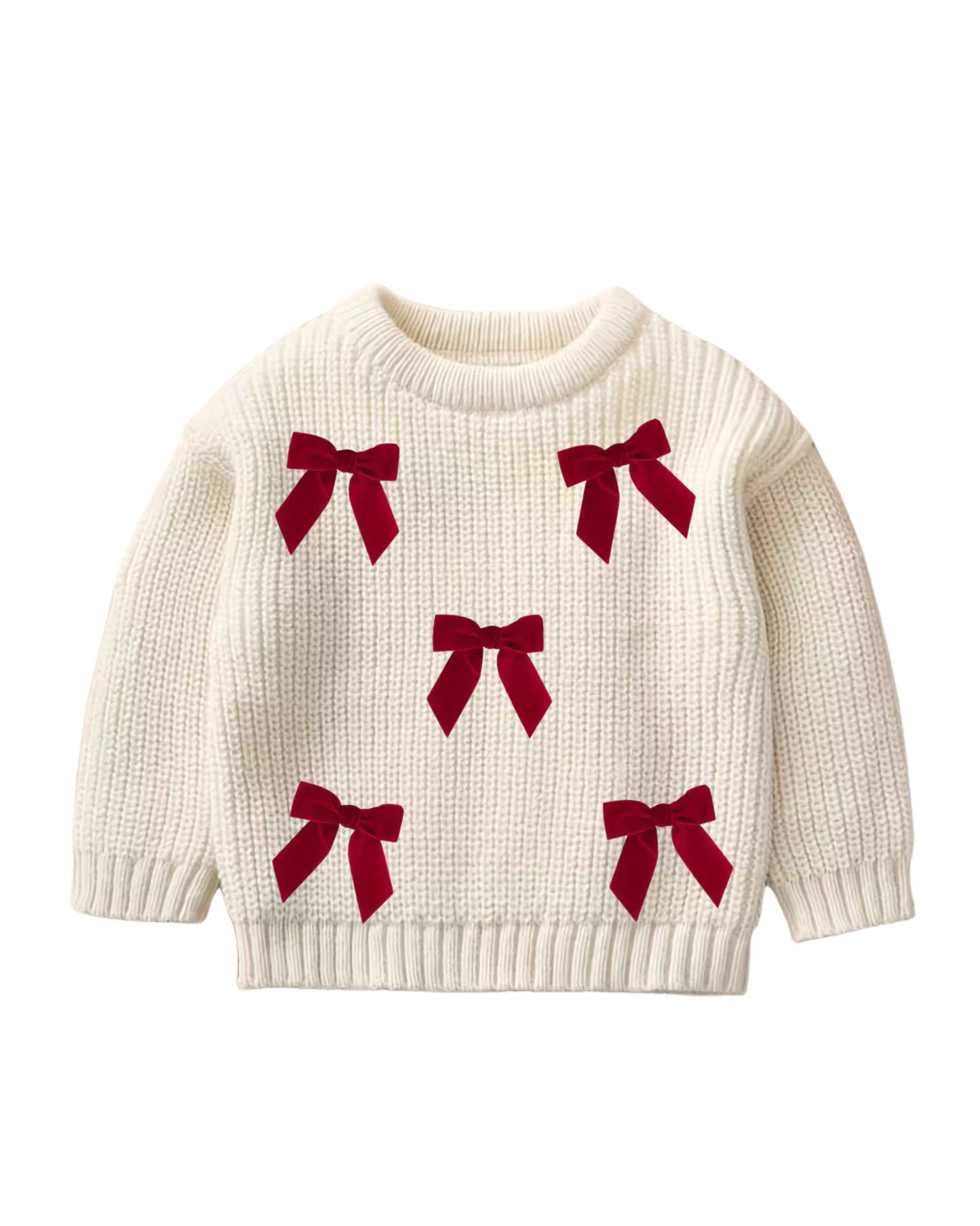 Maglioncino fiocchetti bordeaux