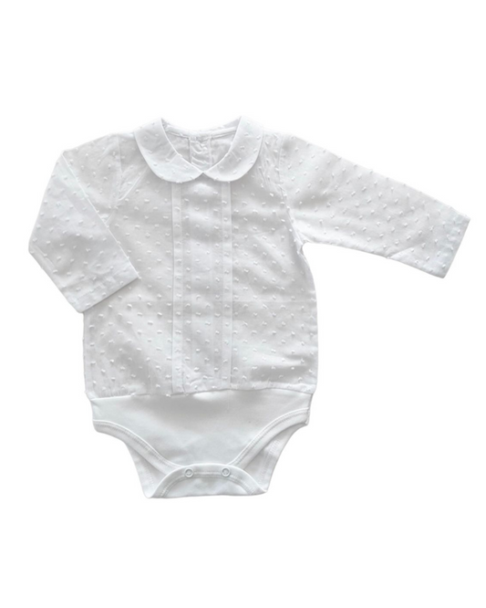 Body in cotone Plumetis per lui