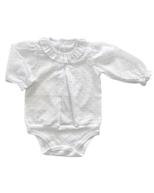 Body in cotone plumetis per lei