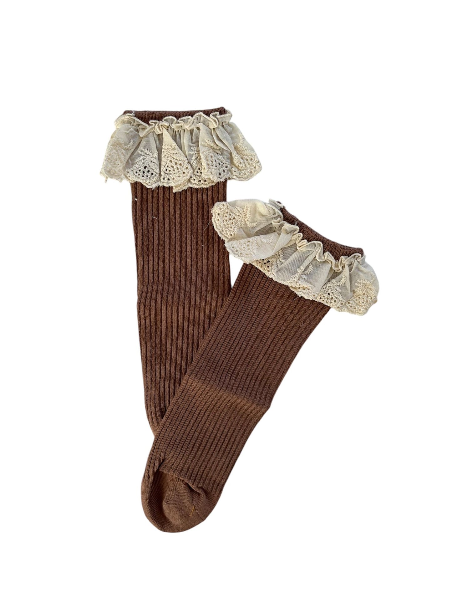 Calzini con bordino in sangallo