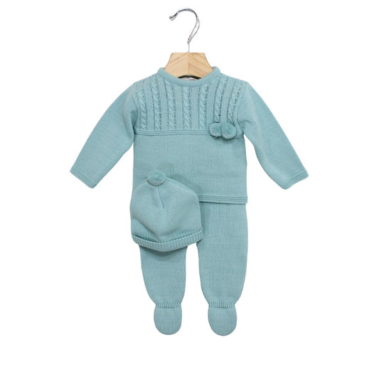 Completino con cappellino ponpon